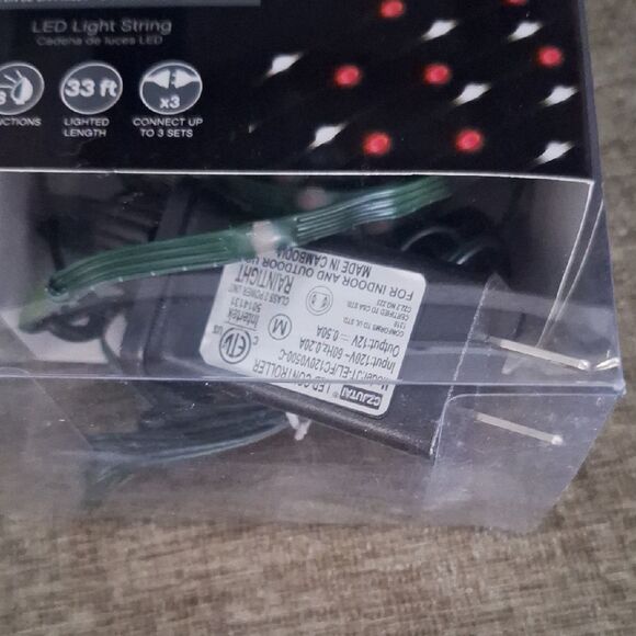 Celebrations Platinum LED Light String - Red and White 33 ft NWT - Picture 5 of 6